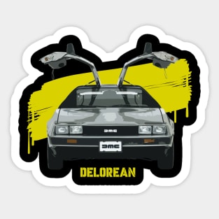 Delorean Classic Car Sticker
